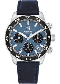 Tommy Hilfiger Herren Chronograph "TH85 CHRONOGRAPH"dunkelblau, Armbanduhren, Quarzuhr, Armbanduhr, Herrenuhr, Edelstahlarmband, analog, Tag