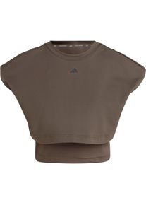 Adidas Power Boxy Funktionstank Damen - oliv - Gr. S - Polyester/Baumwolle/Elastan