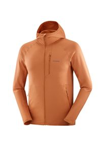 Salomon Essential Lightwarm Fleecejacke Herren - braun - Gr. XL - Polyester/Elastan