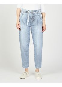 Gang Damen Ankle-Jeans "94SILVIA JOGGER"washed down stripes, casual, Gr. 33, Denim/Jeans, Obermaterial: 98% Baumwolle, 2% Elasthan, Jeans, im