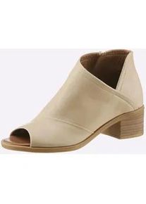 Sandalette Andrea Conti, Damen, Gr. 38, beige (creme), Leder, Schuhe Sommerboots Ankleboots Schaftsandale