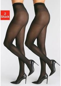 Lascana Feinstrumpfhose schwarz Gr. 32/34 für Damen. Elastisch