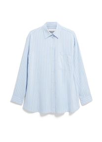 armedangels Maalgaa Lino Striped Bluse Damen (Gr XL |grau)