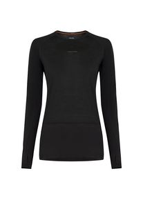 Icebreaker Merino 125 Zoneknit L/S Crewe Merinounterwäsche Damen (Gr XL |schwarz)