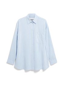 armedangels Maalgaa Lino Striped Bluse Damen (Gr XL |grau)