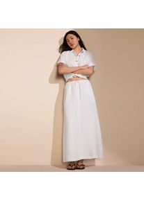LANDS' END Leinen-Midirock f&uuml;r Damen, Damen, size: regular, Lila, Leinen, by Lands' End
