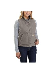 Fleeceweste Carhartt Sherpa Lined Mock Neck Vest Damen (Gr L |grau)