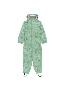 Mikk-line PU Rain Suit AOP Recycled Overall Kinder (Gr 116 |grün/türkis |wasserdicht)
