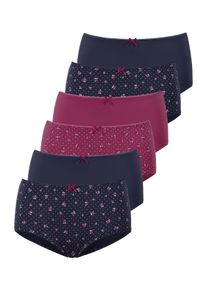 Petite Fleur Damen Hipster, Gr. 32navy, berry, Single Jersey, Obermaterial: 95% Baumwolle, 5% Elasthan, gemustert, unifarben, Unterhosen, aus