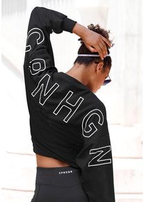 Copenhagen Studios Sweatshirt schwarz Gr. L (44/46) für Damen. Rundhals und Logodruck. Bequem