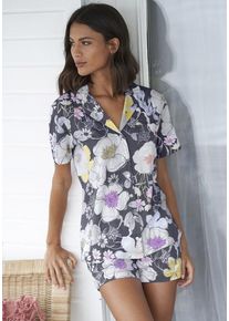 Vivance Dreams Shorty mehrfarbig Gr. 36/38 für Damen. V-Ausschnitt und Allover-Druck. Bequem. Nachhaltig.