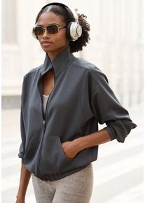 Copenhagen Studios Sweatjacke 'CopenhagenAthleisure' grau Gr. 32/34 für Damen. Mit Logodruck. Bequem. Nachhaltig.