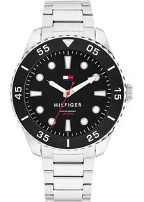 Tommy Hilfiger Herren Quarzuhr "OCEANIC"edelstahlfarben, schwarz, Armbanduhren, Armbanduhr, Herrenuhr, Edelstahlarmband, analog