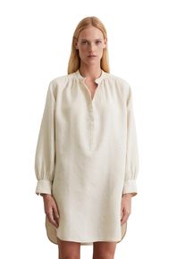 Marc O'Polo MARC O'POLO Damen Midikleid "aus leichter Qualität"silky stone, Gr. 34, unifarben, Obermaterial: 100% Leinen; Futter: 100% Nicht verfügbar, Kleider