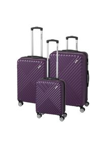 Trolley-Set "Kingston" 3-tlg. - lila