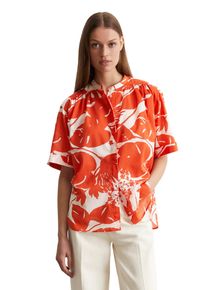 Marc O'Polo MARC O'POLO Damen Kurzarmblusemulti e66, casual, Gr. 36, Web, Obermaterial: 100% Baumwolle, Blusen, mit modischem Alloverprint