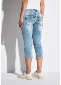 Street One Damen Comfort-fit-Jeansmedium blau random acid, casual, Gr. 26, unifarben, Jeans, 89% Baumwolle, 8% Polyester, 3% Elasthan, Jeans, aus