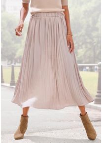 Lascana Maxirock beige Gr. 34 für Damen. Figurumspielend. Nachhaltig.