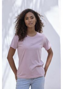 Copenhagen Studios T-Shirt 'mit dezentem Logoprint vorn' mehrfarbig Gr. L (40) für Damen. Rundhals und Logodruck. Bequem. Nachhaltig.