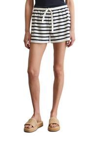 Marc O'Polo MARC O'POLO Damen Shorts "aus softem Baumwolle-Mix"multi, muted blau, casual, Gr. L, gestreift, Obermaterial: 80% Baumwolle, 20% Polyester, Hosen