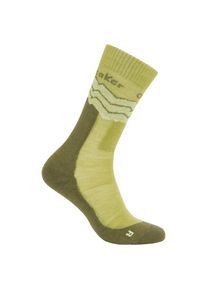 Icebreaker MerinoHike+ MediumCrew Across The Peaks Wandersocken Damen (Gr L |oliv)