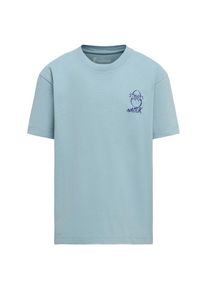 Namuk Coba Baumwoll T-Shirt Hatch T-Shirt Kinder (Gr 140/146 |grau/türkis)