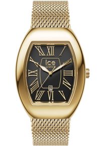 Ice Watch ICE-WATCH Damen Quarzuhr "ICE boliday - Dome - Metal mesh - Small - 3H + Date"goldfarben, schwarz, Armbanduhren, Armbanduhr, Damenuhr,