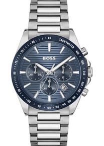BOSS Herren Chronograph "STRIKE CHRONO"silberfarben, blau, Armbanduhren, Quarzuhr, Armbanduhr, Herrenuhr, Edelstahlarmband, analog, Tag
