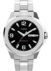 Timex Herren Quarzuhr "ESSEX"silberfarben, Armbanduhren, Armbanduhr, Herrenuhr,Edelstahlarmband,Datum, Leuchtzeiger