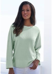 Vivance 2-in-1-Shirt 'zum Krempeln' grün Gr. 32/34 für Damen. Mit Rundhals. Lässig Geschnitten. Nachhaltig.