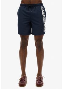 Superdry Herren Badeshorts "SPORT GRAPHIC 17 SWIM SHORT"nautical navy, modisch, Gr. XXL, bedruckt, Web, Polyester, Badehosen