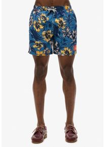 Superdry Herren Badeshorts "HAWAIIAN PRINT 17 SWIM SHORT"tropical blaus, modisch, Gr. M, bedruckt, Polyester, Badehosen