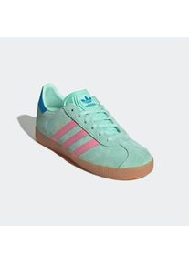 Kinder Sneaker "GAZELLE KIDS", adidas originals, Gr. 38,5clear mint, bliss pink, bright blau, Leder, sportlich, Schuhe