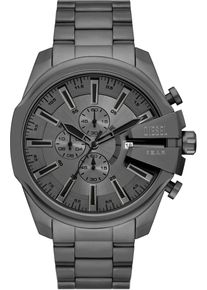 Diesel Herren Chronograph "MEGA CHIEF SLIM"anthrazit, Armbanduhren, Quarzuhr, Armbanduhr, Herrenuhr, Edelstahlarmband, analog, Tag