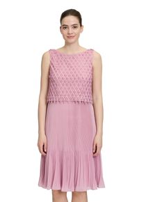Vera Mont Damen Cocktailkleid "Vera Mont Cocktailkleid mit Plissee"pink orchid, festlich, Gr. 38, Chiffon, Obermaterial: 100% Polyester. Futter: 100%