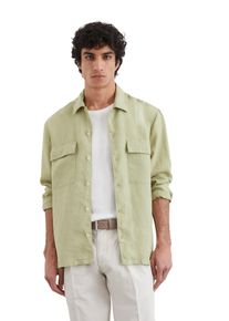 Marc O'Polo MARC O'POLO Herren Langarmhemd "aus reinem Leinen"summer sage, casual, Gr. XXXL, unifarben, Obermaterial: 100% Leinen, Hemden