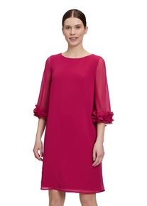 Vera Mont Damen Cocktailkleid "Vera Mont Cocktailkleid mit Rüschen"schwarz raspberry, elegant, Gr. 42, Chiffon, Obermaterial: 100% Polyester. Futter: