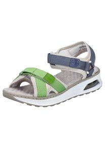 Rieker Damen Trekkingsandale, Gr. 40hellgrün, graublau, beige, Textil, sportlich, Schuhe, mit praktischen Klettverschlüssen