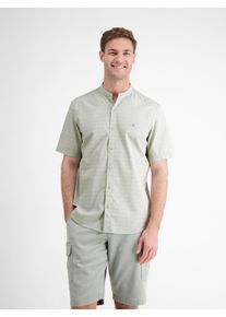 Lerros Herren Kurzarmhemd "Lerros Kurzarmhemd in Seersuckerqualität"tinted grau, Gr. M, 98% Baumwolle, 2% Elasthan, Hemden