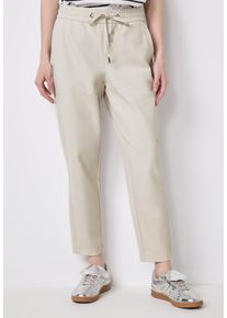 Damen Jogger Pantsmoonstone sand, casual, Gr. 44, STREET ONE STUDIO, unifarben, Stoff, 88% Polyamid, 12% Elasthan, Hosen, mit Elastikbund