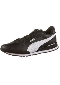 Puma St Runner v3 Sneaker Herren - schwarz - Gr. 41 - Leder