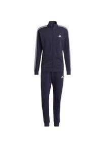 Adidas Basic 3-Streifen French Terry Trainingsanzug Herren - blau - Gr. XXL - Baumwolle/Polyester