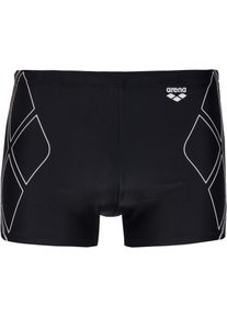 arena Graphic Badehose Herren - schwarz - Gr. 8 - Polyamid/Elastan