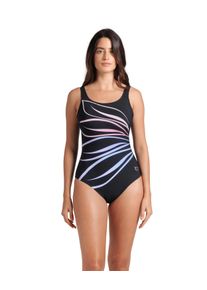 arena Damen Badeanzug "WOMEN'S arena SWIMSUIT SUSANNA U BACK C CUP"schwarz multi, schwarz, sportlich, Gr. 36, Obermaterial: 68% Polyamid, 32%