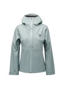 Black Diamond Fineline Stretch Shell Regenjacke Damen Wandern (Gr L |grau/türkis |wasserdicht)