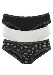 Vivance Brasilslip mehrfarbig Gr. 40/42 für Damen. Mit Spitze. Bequem. Nachhaltig.