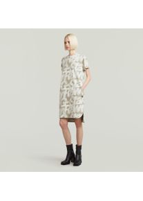 G-Star Raw G-STAR Damen Shirtkleid "Printed loose t-shirt dress"light toggee sprayed letters, casual, Gr. XS, bedruckt, Jersey, Obermaterial: 100% Baumwolle,
