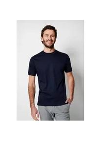 T-Shirt DESOTO "Jersey T-Shirt Rundhalsausschnitt halbarm", Damen, Gr. XL, blau (solid schwarz navy), Jersey, Obermaterial: 100% Baumwolle, unifarben, slim fit normal, Rundhals, eingesetzt abgesteppte Kante, Shirts T-Shirt, Mit Rundhalsausschnitt, Strech-Qualit&auml;t