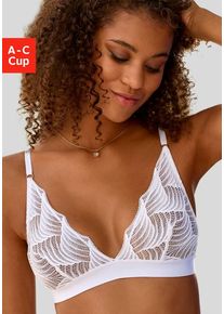 Lascana Bralette 'Marla' weiß Gr. 75 Cup B für Damen. Mit Spitze. Ohne Bügel