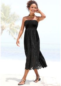 Lascana 2-in-1-Kleid schwarz Gr. 34 für Damen. Ohne Ausschnitt und Spitze